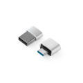 MINSKY. Set of 2 aluminium USB-A / USB-C adapters