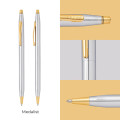 Cross Classic Century® Medalist® Chrome with 23KT Gold Plated Appointments Ballpoint Pen  (Blue Ink)