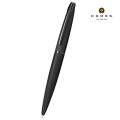 Cross ATX® Brushed Black with Machine-Turned Diamond Pattern Engraving with Polished Black PVD Appointments Ballpoint Pen (Blue Ink)