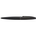 Cross ATX® Brushed Black with Machine-Turned Diamond Pattern Engraving with Polished Black PVD Appointments Ballpoint Pen (Blue Ink)