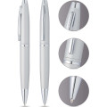 Cross Calais™ Satin Chrome with Polished Chrome Appointments Ballpoint Pen (Blue Ink)