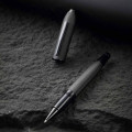 Peerless™ Polished Black PVD Engraved Diamond Pattern with Black PVD Appointments and Swarovski Crystal Rollerball Pen (Blue Ink)