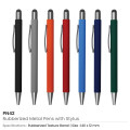 Rubberized Stylus Metal Pens