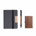 TULUM - SANTHOME 3pc Walnut Gift Set with Notebook, Pen and Card Holder