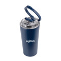MARBELLA - Hans Larsen Double Wall Tumbler with Sip Lid 600 ml - Navy Blue