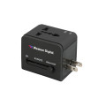 SERRI AC - Giftology Travel Adapter with Type C Compatibility - Black 