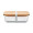 TUNDRA LUNCHBOX Glass lunchbox with bamboo lid