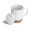 LUCCA - Giftology Ceramic Mug with Cork and Lid - White