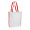 Non-Woven Shopping Bag Vertical White/Red