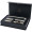 Parker IM achromatic ballpoint and rollerball pen set with gift box (black/blue ink)