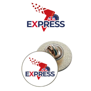 Express Epoxy Pin Badge