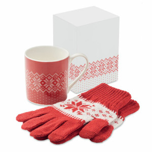 COPITO SET Winter gift mug and gloves set