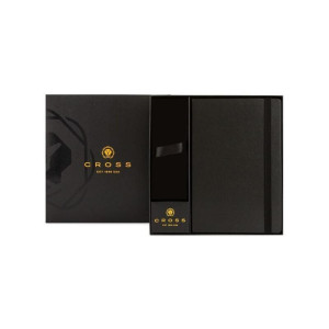 Cross Hardcover Notebook & 2pc Gift Box - Black