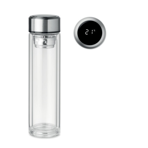 POLE GLASS Bottle with touch thermometer