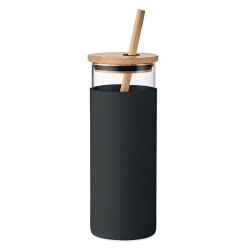 STRASS Glass tumbler 450ml bamboo lid