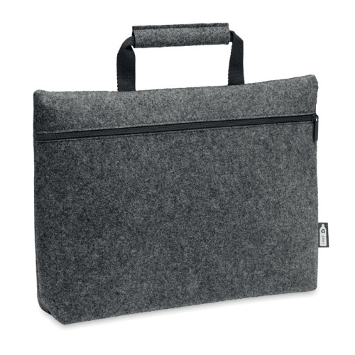 TAPLA RPET felt zippered laptop bag