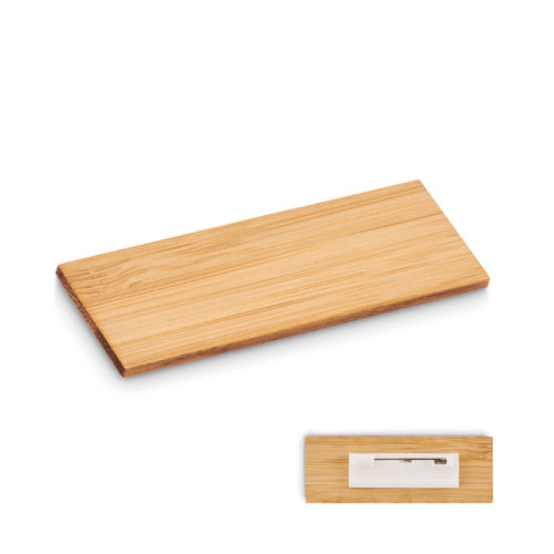 DERI Name tag holder in bamboo