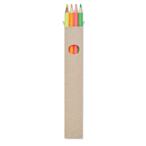 BOWY 4 highlighter pencils in box