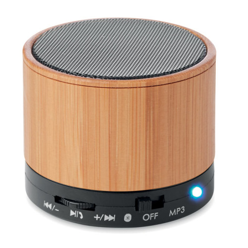 ROUND BAMBOO Round Bamboo wireless speaker