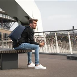 XDDESIGN BOBBY HERO Anti-theft Backpack in rPET material Light Blue