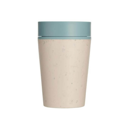 Circular Cup 8oz Cream & Faraway Blue