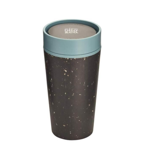 Circular Cup 12oz Black & Faraway Blue