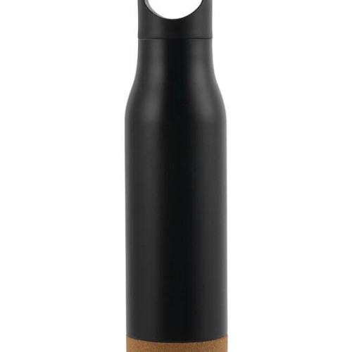 CREIL - Giftology Insulated Water Bottle with Cork Base - Black