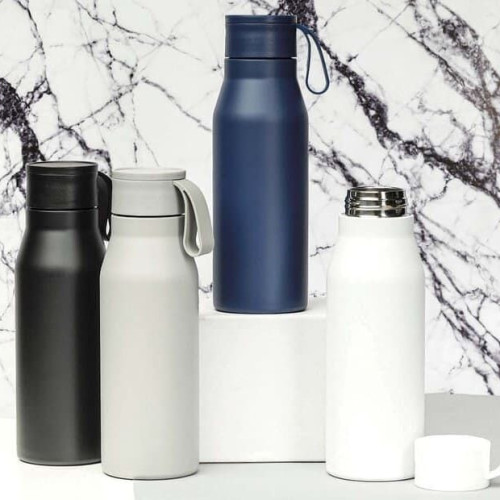 R-NEBRA - CHANGE Collection Recycled Stainless Steel Vacuum Bottle - White