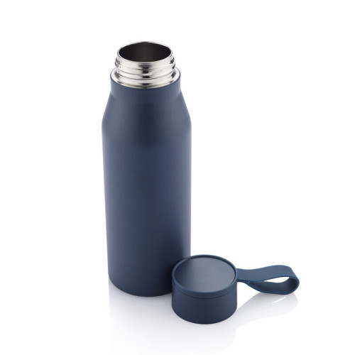 R-NEBRA - CHANGE Collection Recycled Stainless Steel Vacuum Bottle with Loop - Navy Blue