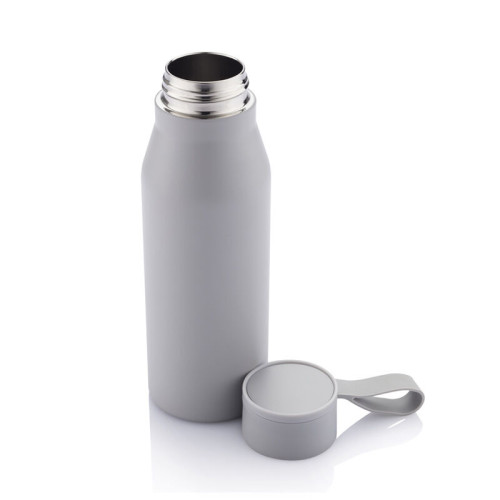 R-NEBRA - CHANGE Collection Recycled Stainless Steel Vacuum Bottle with Loop - Grey