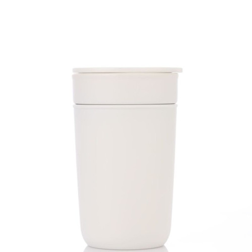 SAVONA - Hans Larsen Premium Ceramic Tumbler With Recycled Protective Sleeve - White