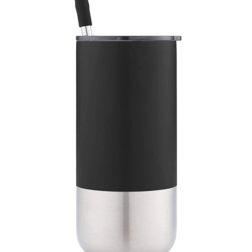 BORCULO - CHANGE Collection Insulated Tumbler with Reusable Straw - Black