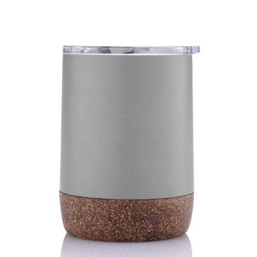 GOUDA - Hans Larsen Vacuum Mug With Cork Base - Grey