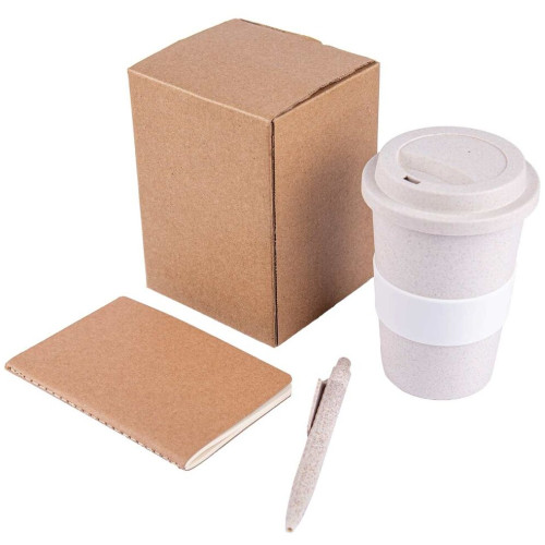 KORGAN - Eco Set of Mug, FSC Notebook and Pen