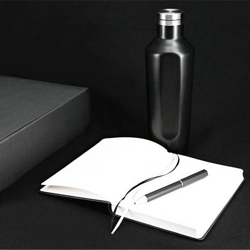 ARGAKI - SANTHOME Gift Set- SS Bottle, Notebook and Pen