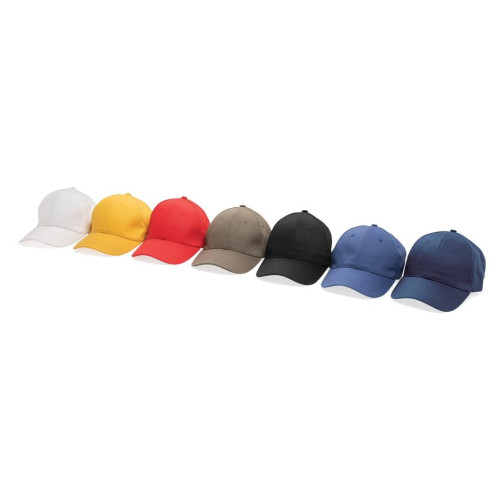 Impact AWARE™ 6 Panel 280gr Recycled Cotton Cap - Black
