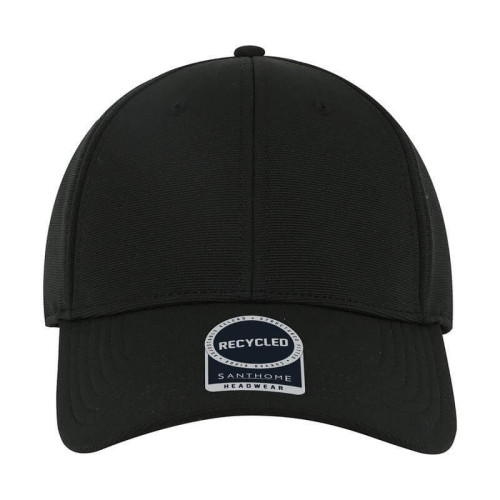 TITAN - Santhome Recycled 6 Panel Adjustable Cap - Black