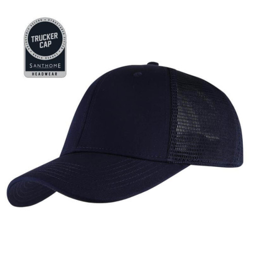 SWIFT - Santhome 6 Panel Trucker Cap - Navy Blue