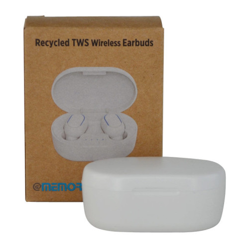 ALAVUS - RCS standard recycled plastic TWS Wireless Earbuds - White