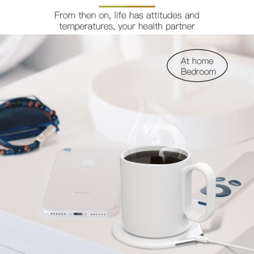 CRIVITS - Smart Mug Warmer with Wireless Charger - White