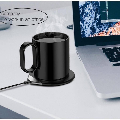 CRIVITS - Smart Mug Warmer with Wireless Charger - Black