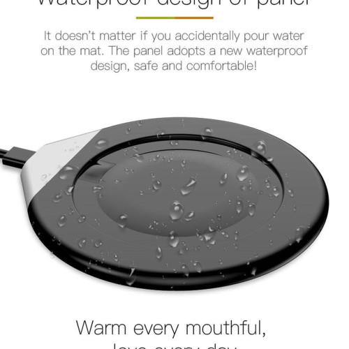 CRIVITS - Smart Mug Warmer with Wireless Charger - Black