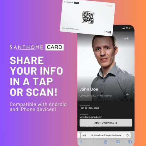 Santhome Card - Digital Business NFC Card - Black