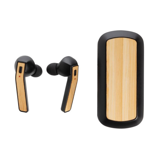 BEBRA - XD Bamboo Free Flow TWS Earbuds in Charging Case - Black