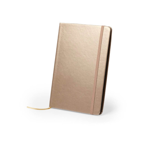 PU A5 Notepad In Metallic Gold Color