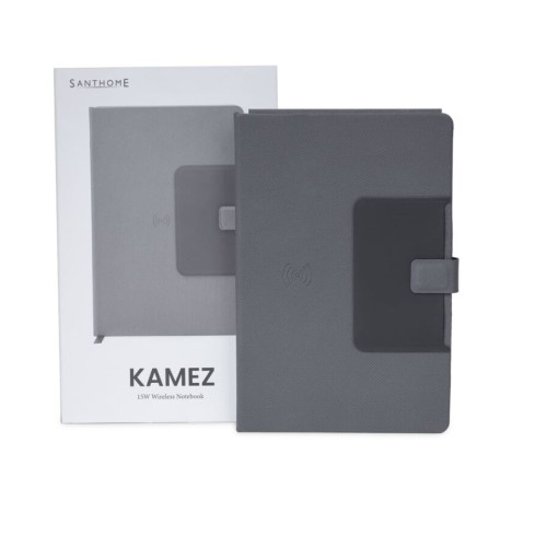 KAMEZ - Santhome 15W Wireless Deluxe Notebook with Phone Stand