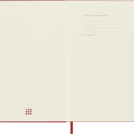 Moleskine Classic Large Ruled Hard Cover Notebook - Scarlet Red