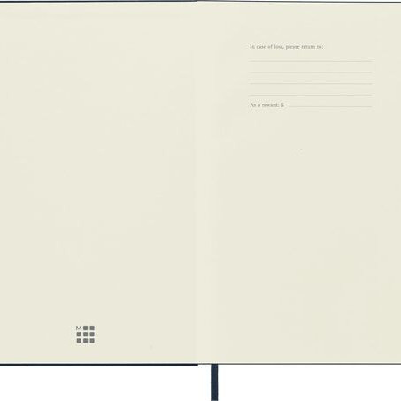 Moleskine Classic Large Ruled Hard Cover Notebook - Navy Blue
