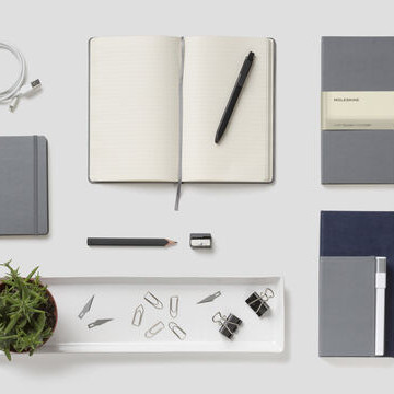 Moleskine Classic Hard Cover Large Ruled Notebook - Slate Grey