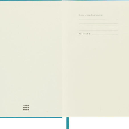 Moleskine Classic Large Ruled Hard Cover Notebook - Reef Blue
